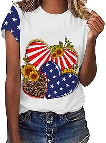 Camisas de mangas compridas femininas no verão da independência do dia 3d impressão solteira casual dos EUA bandeira de bandeira