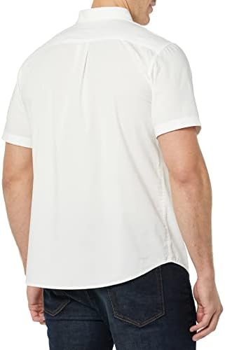 Essentials Men's Slim-Fit Sleeve Popline camisa