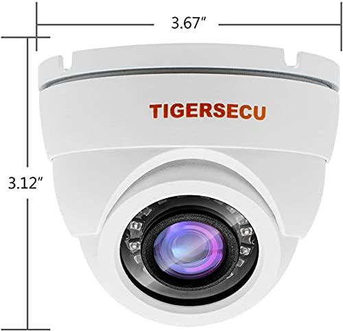 Tigersecu Super HD 1080p Pacote de câmera de 4 cúpulas de angulares largas
