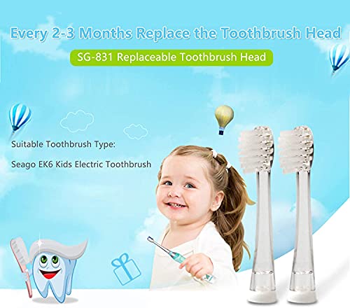 Pacote de 4 Pacote de escova de dentes de bebê seago compensável com Seago SG602 SG902, Baby Electirc dentes de dentes,