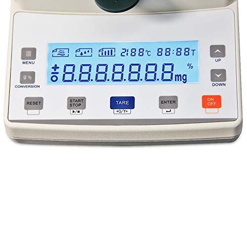 AMTAST 110V 60HZ HUDENTE MEDOR DIGITAL DIGITAL HALOGEN HUDEU Analisador 110g x 1mg, 0,1% de legibilidade Testador de umidade LCD de precisão LCD para agricultura, medicina, plástico