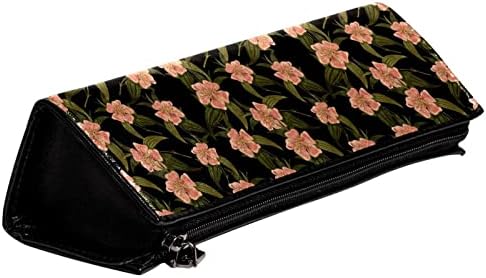 Caixa de lápis Guerotkr, bolsa de lápis, caixa de lápis, caixa de lápis estética, Flor rosa de padrão floral sem costura