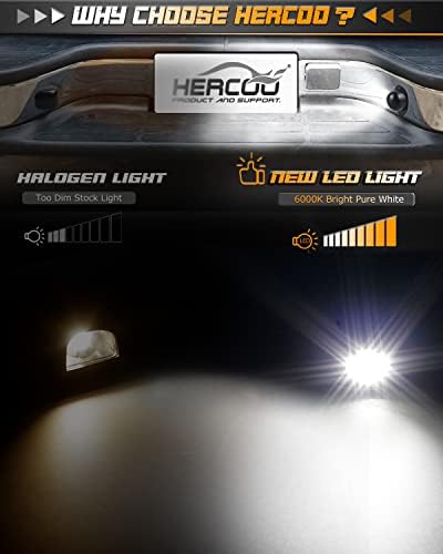 Hercoo Placa LED Placa Luz de luz Lâmpada traseira Soquete de cabella Plugs Plugs de arnês Compatível com Dodge Ram 1500 2500 3500
