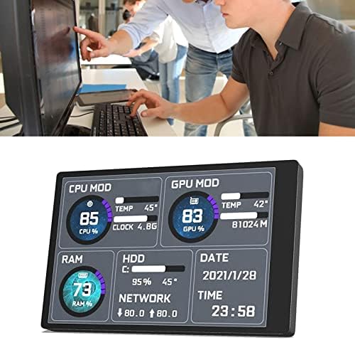 Exibição de temperatura do PC 3,5 polegadas USB IPS mini tela de teatro Monitor de temperatura CPU RAM HDD Dados Display