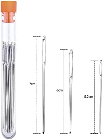 9 PCs grandes agulhas de costura contundentes com garrafa de garrafa plástica Bordado bordado de bordado artesanal NEE NEE ALEX