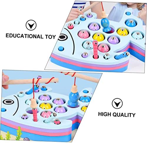 Toyvian 1 Set Fishing Sleeve Toy Bath Toy Toy Toys Outdoor Kids Fishing Toy Toy Magtice Magnetic Toy Games Para Blocos Educacionais