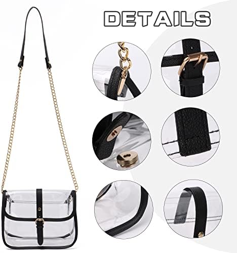 Sukutu Clear Crossbody Bag Stadium Aprovado pelo Concerto Transparente Sports Evento de ombro