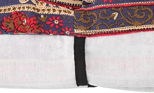 Jeanoko Long Tote com bolso, Yoga Mat Bag Canvas Requintamento requintado artesanato reutilizável Bolsa de ombro portátil