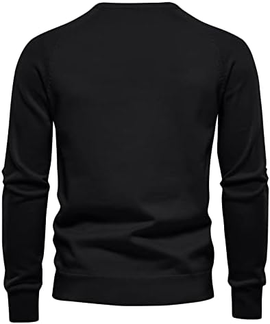 Dudubaby outono e inverno Novo suéter redondo de pescoço de colheitinho sólido camiseta masculina