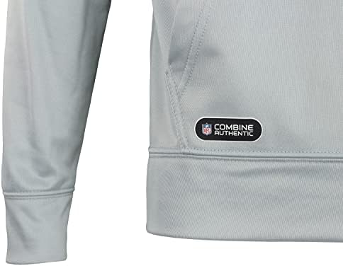 New Era NFL Men's Drill Performance Cool Gray Pullover Capuz, moletom profissional de futebol