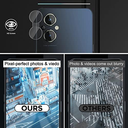 OrZero compatível para OnePlus Nord N20 5G, 2 Protetor de tela de embalagem + 2 protetor de lente de câmera de embalagem, adesivo