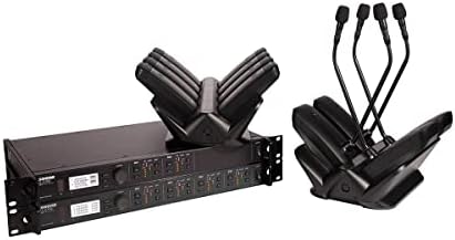 Shure Ulxd8 Wireless Goosneck Microfone Base Transmissor com baterias alcalinas AA 2x para sistemas sem fio ULXD e QLXD,