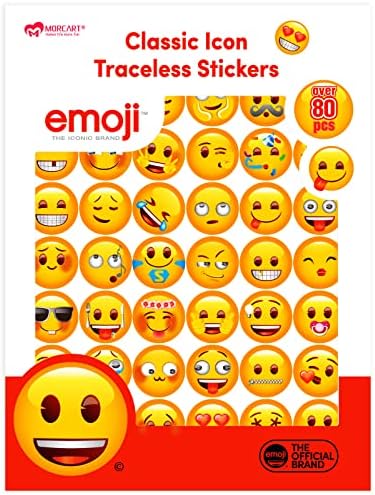 Morcart 84pcs Resuscitora Emoji Funny Icons Stickers Decorative Drink Marker, Festa Presente, Personalizar sua vida,