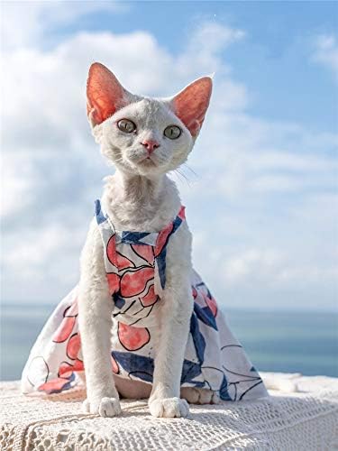 Roupas de gato sem pêlos ochstin, vestido de colete respirável e bonito no verão, adequado para vários tamanhos de Sphynx,