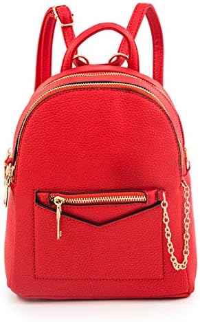 Emperia Kayli Faux Leather Mini Backpack Fashion 3 Way Carregar Casual Rucksack Daypack para mulheres lilás