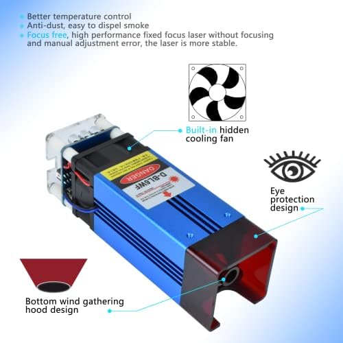 Módulo de gravador a laser, módulo de corte de gravação a laser de 60w, energia óptica de 6w