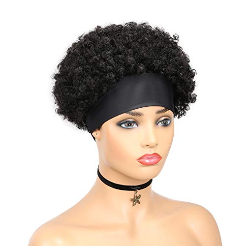 Quantum Love Band Wig Afro Curly Human Hair Wigs Short Afro Wig Kinky Curly Brizilian Virgin Hair Wig Wig Wigs para mulheres