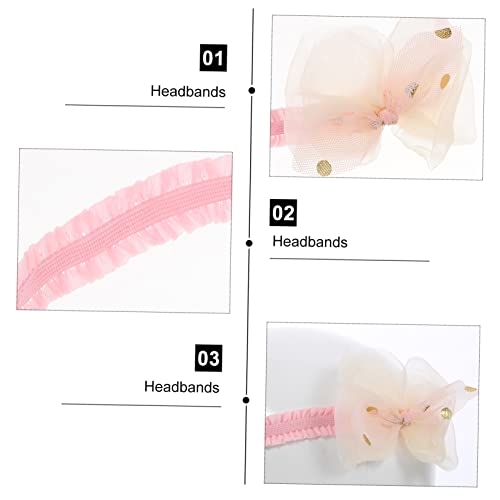 Cabelo de banda de cabelo de Kisangel 2pcs para propações de adereços elásticos cinzentos elásticos de Yarn Bandas de cabeça infantil