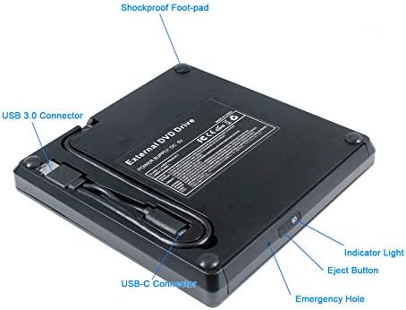 USB 3.0 Tipo C Drive óptica de escritor de Blu-ray Externo, para o computador Lenovo IdeaCentre AIO 510A A540 A340