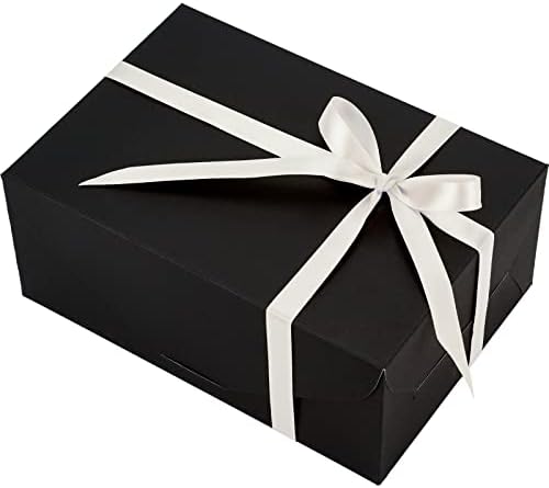 Caixas de presente pretas da Unicopak 10 pacote 9.5x6.6x4 polegadas, caixas de presente para presentes, caixa de proposta