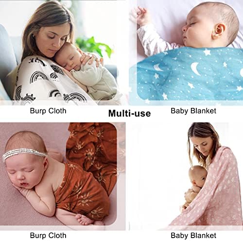 Cobertores Babekin Baby Swaddle, cobertores de bebê sedosos macios para meninos e meninas, algodão orgânico, respiráveis