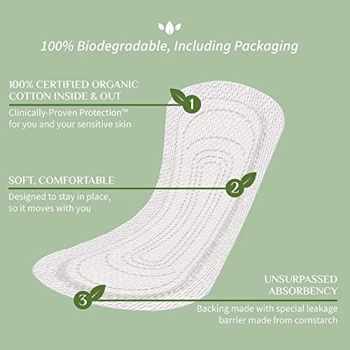 Organyc certificado Organic Cotton Flat Panty Liner - Pad todos