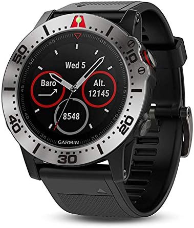 Baihui Stainless Stainless Buzel Ring Compatiável com Garmin Fenix ​​5x Watch Buzel Ring Adhesive Tampa Anti Scratch & Collision