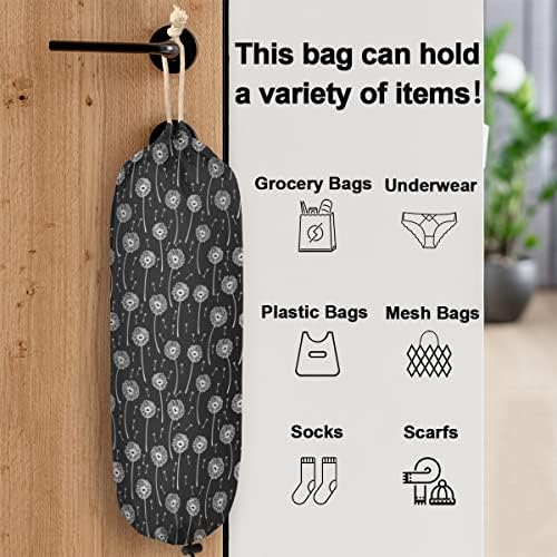 Suporte de sacola de saco de saco de dente -de -de -de -leão com traço de ajuste reutilizável para montagem de lixo