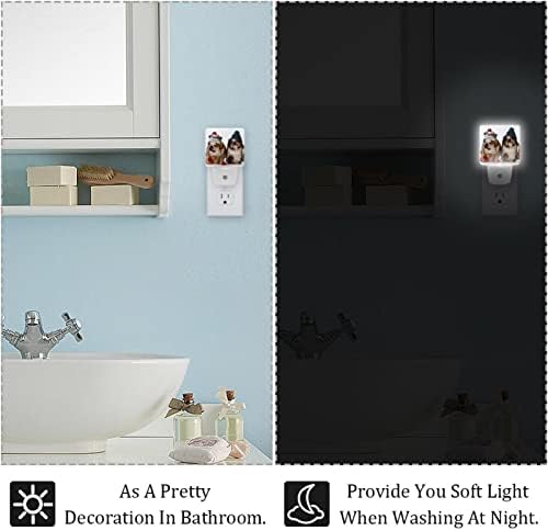 Luz noturna de cachorro fofo, iluminação noturna para crianças para o quarto na parede lâmpada noturna brilho ajustável para escadas