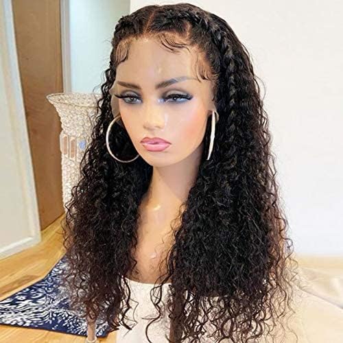 Xzgden 13x4 Curoly Lace Frente Human Wigs Deep Wave Deep Wig Curly Frontal PRECUDED LACE WIGS PARA MULHERES NEGRAS REMY 24 POL