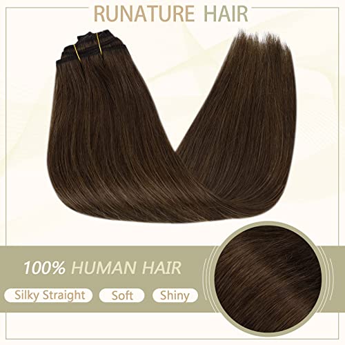 Compre juntos salve mais clipe em extensões de cabelo clipe marrom humano real em extensões de cabelo humano 3pcs e 9pcs 18