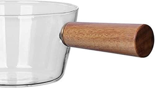 XD Projeta molho de vidro Pan de molho antiaderente de panela de macarrão com pan de madeira da maçaneta de madeira da cozinha