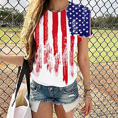 Camisas patrióticas para mulheres American Flag Tshirt Suma