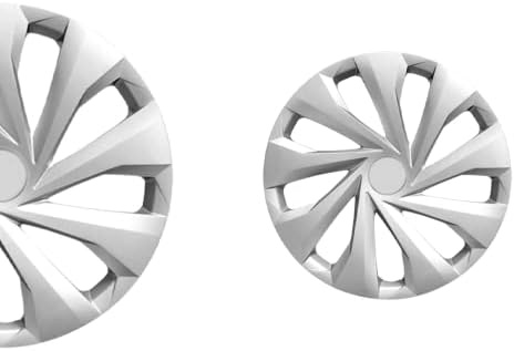 Snap 15 de polegada no Hubcaps Compatível com Hyundai Sonata - Conjunto de 4 tampas de aros para rodas de 15 polegadas - cinza