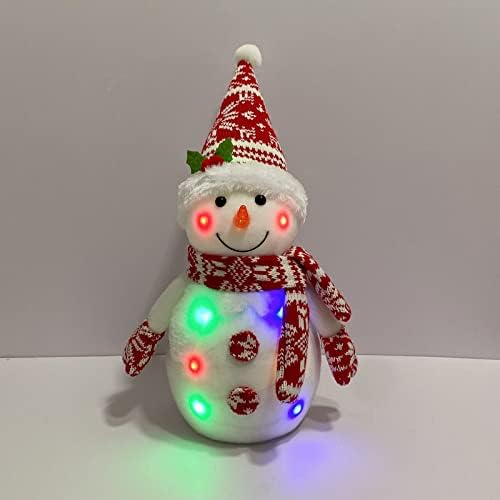 XIOS Decoração de Natal de Natal Ornamentos de boneca de boneca de neve brilhante boneca de neve férias lideradas