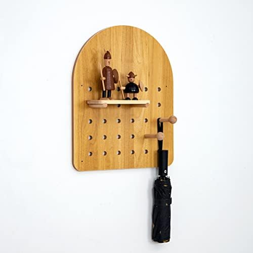 Pegboard de madeira resistente ， para paredes Modular Display Organizador Diy Painéis de armazenamento DIY com prateleiras