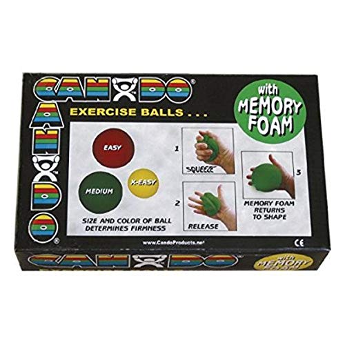 Cando Memory Foam Ball Exerfiser, Medium, Green