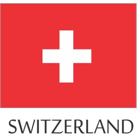 Switzerland Flag Hard Hard Hard Helmet Decals Adesivos - 1 peça