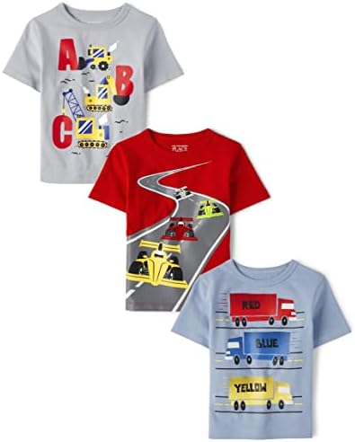 The Children's Place Toddler Boys Sleeve Graphic T-Shirt 3-Pack
