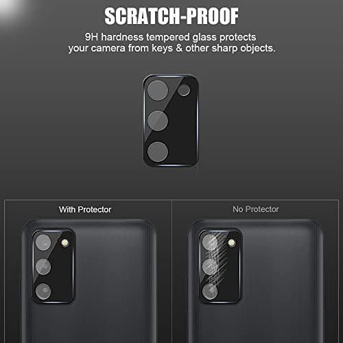 Protetor de lente da câmera de 3 pacote uzwzw para o vidro temperado com o Samsung Galaxy A02s [não afeta o flash]
