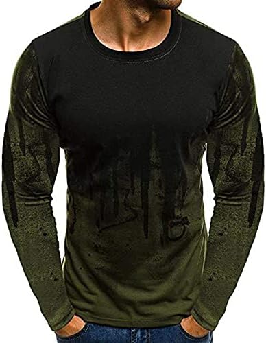 Camisa de manga longa térmica masculina, bartleneck de camisas de manga comprida, gráfico de camisa masculina, camisetas