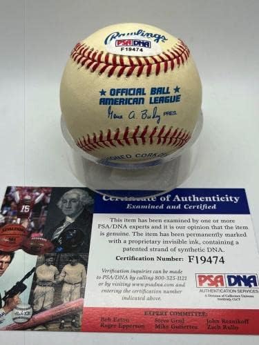 Mo Vaughn Red Sox Mets assinou o autógrafo OMLB Baseball PSA DNA *74 - Bolalls autografados