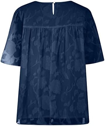 3/4 de camiseta de camiseta de sino feminino de barco de arco de chiffon flor solto flow sell bottutcut work top shirt meninas