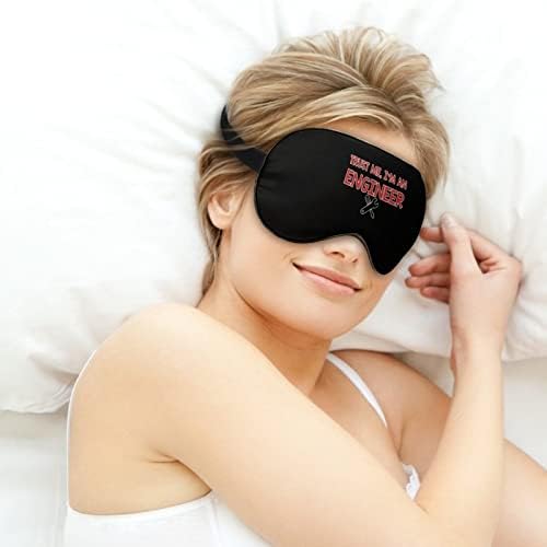 Confie em mim, eu sou um engenheiro nuclear máscara de sono capa noturna olho para homens bloqueia a luz para a tira ajustável de soneca de viagem de viagem