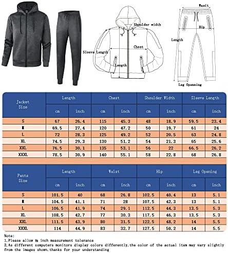 Roupa de tracksuit masculino de 2 peças Roupgings Sweatsuit casual