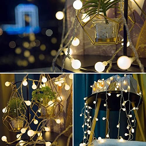 Buradanaldim Globe Lights String 10ft 20 Bateria LED operada por bateria interna de Natal para a festa de festa de festas