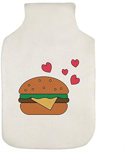 Azeeda 'Burger & Hearts' Hot Water Bottle Bottle