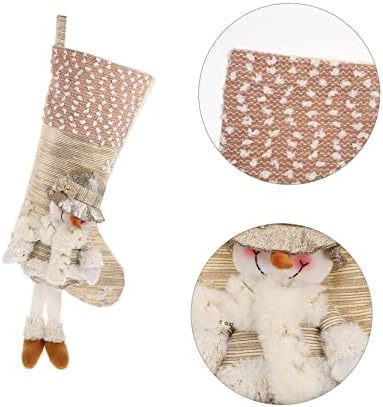 Nolitoy pendurou as meias de Natal de Papai Noel Sacos de sacos de sacos de natividade pendurando sacola de presente de boneco