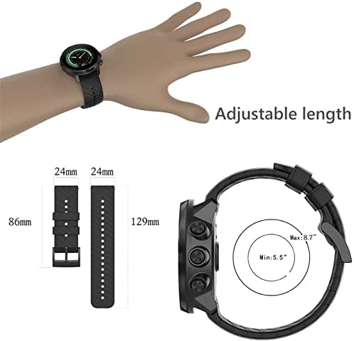 Modband 24mm para Suunto 7/Suunto D5 Substituição de pulseira Silicone Sports Smart Watch Straps para Suunto 9 Baro/Sport Wrist HR Baro Watchband