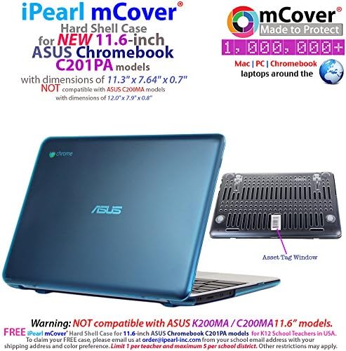 IPearl McOver Hard Shell Case para 11,6 ASUS Chromebook C201 Laptop da série